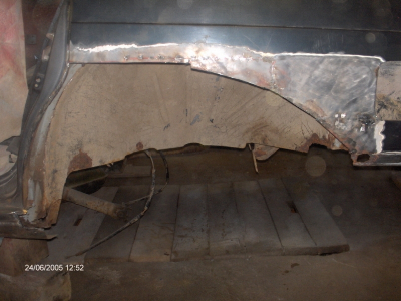 Срезал часть левой задней арки