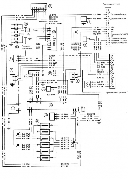 Электрическая схема L-Jetronic