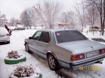 Серебристый BMW+русская зима