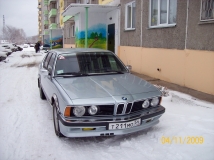 Серебристый BMW+русская зима