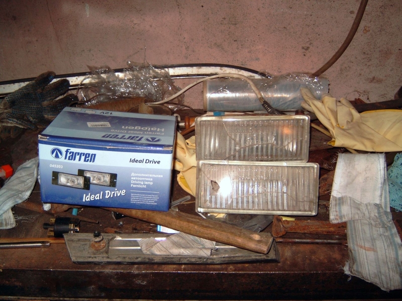 родные ПТФки и коробка FARREN