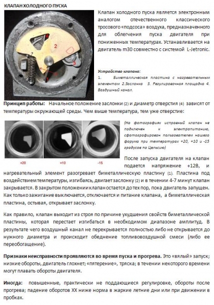 Клапан Холодного Пуска (холостого хода)