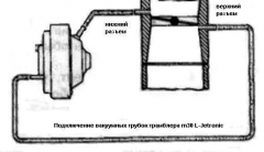 Подключение вакуумных трубок